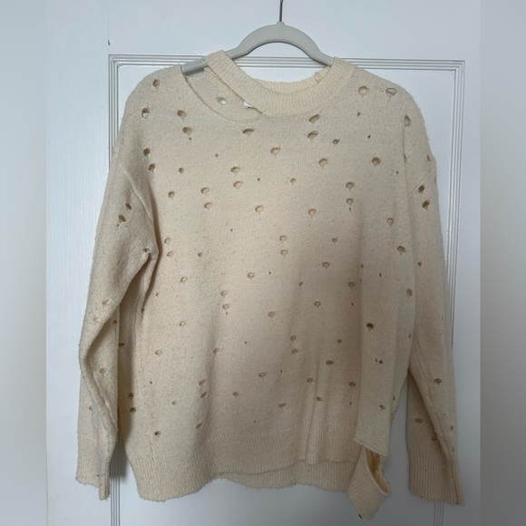 ASTR Distressed Cut Out Sweater - Picture 3 of 6
